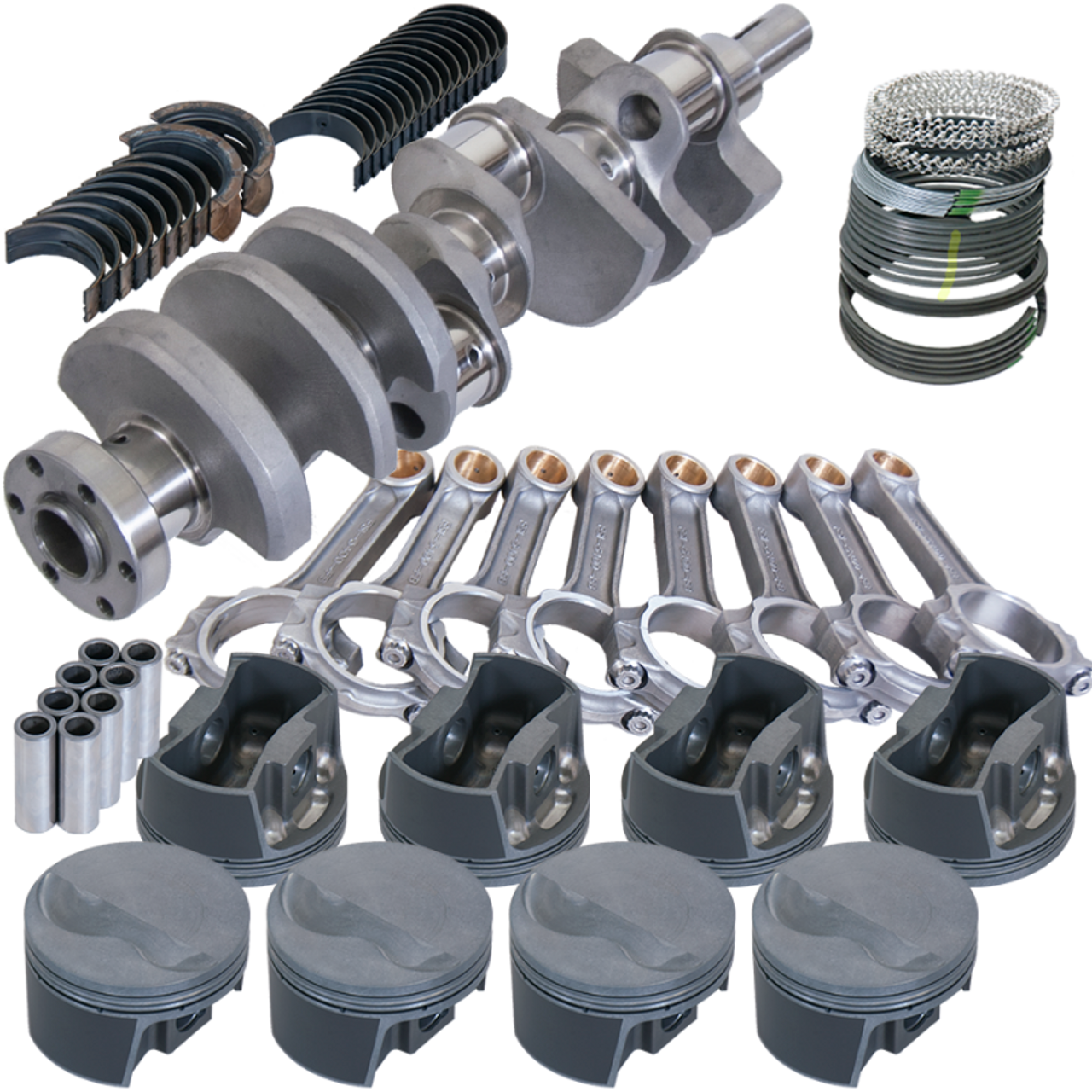 Eagle Ford 289/302 3.000in Crank 5.090in I-Beam Rods -5cc Flat Top 4.040in Pistons Rotating Assembly - 64002040