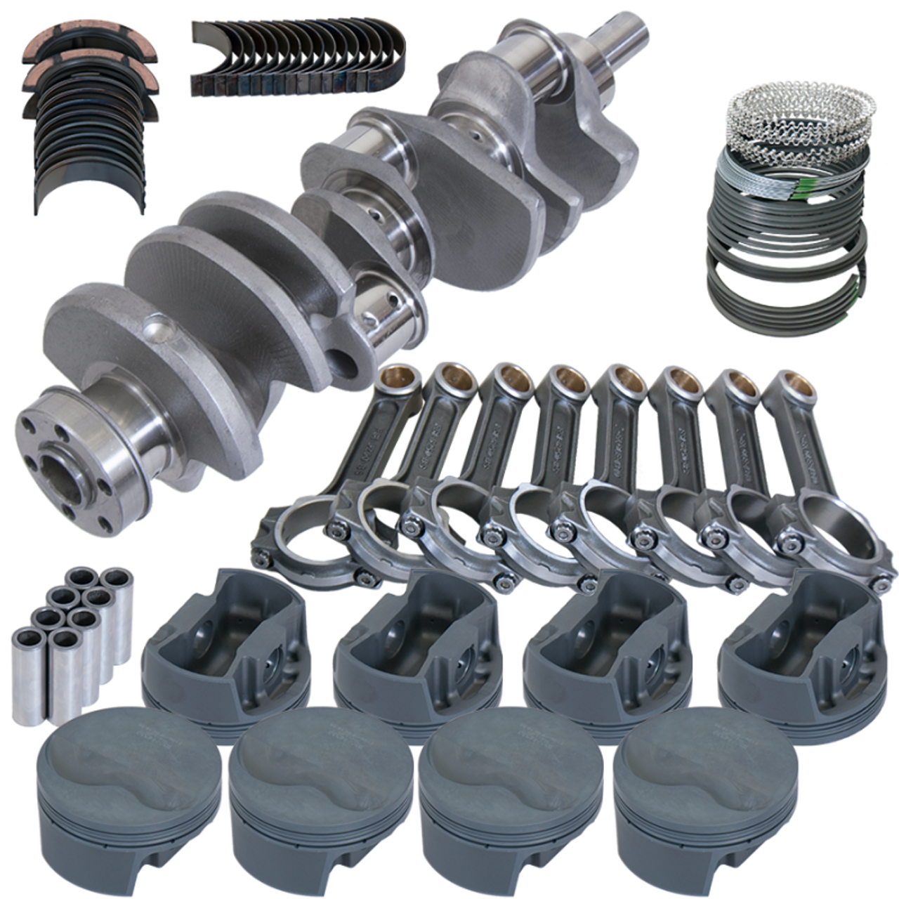 Eagle Ford 351W SVO 4.000in Crank 6.250in I-Beam -6.6cc Flat Top 4.155in Pistons Rotating Assembly - 64625155