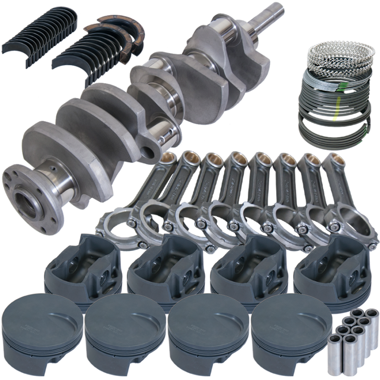 Eagle Ford 460 4.500in Crank 6.700in I-Beam Rods -3cc Flat Top 4.440in Pistons Rotating Assembly - 65013080