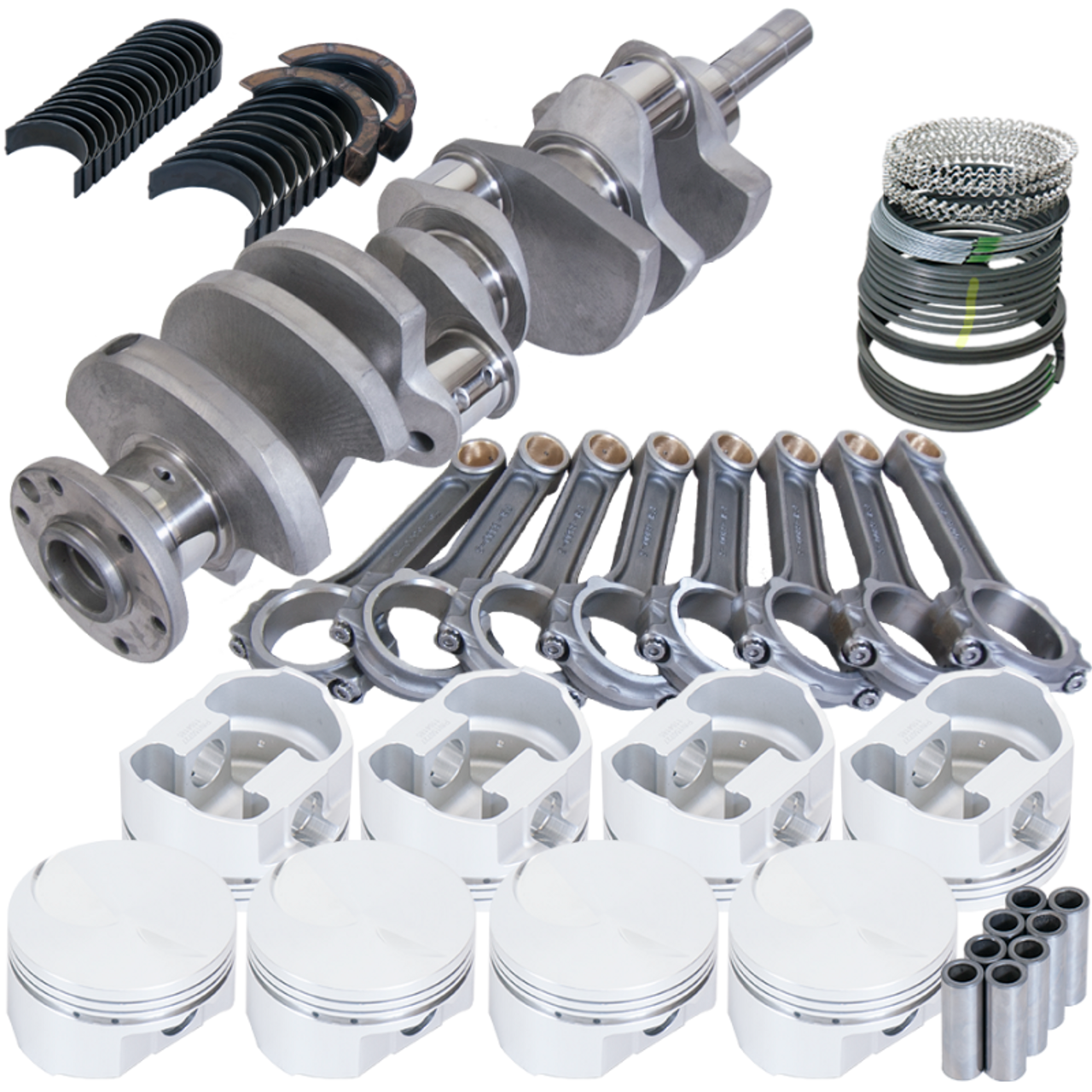 Eagle Ford 460 4.140in Crank 6.800in I-Beam Rods -3cc Flat Top 4.440in Pistons Rotating Assembly - 65016080