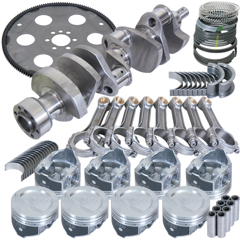 Eagle Chevy 350 1Pc 3.750in Crank 5.700in I-Beam Rod 4.060in Pistons 153 Tooth FP Balanced Assembly - B13054L06053