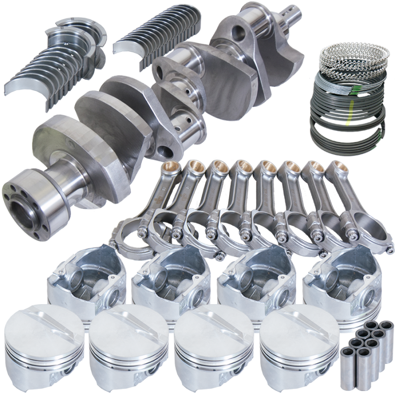Eagle Chevy 350 1Pc 3.750in Crank 5.700in I-Beam Rod 4.060in Pistons 153 Tooth FP Balanced Assembly - B13054L06053