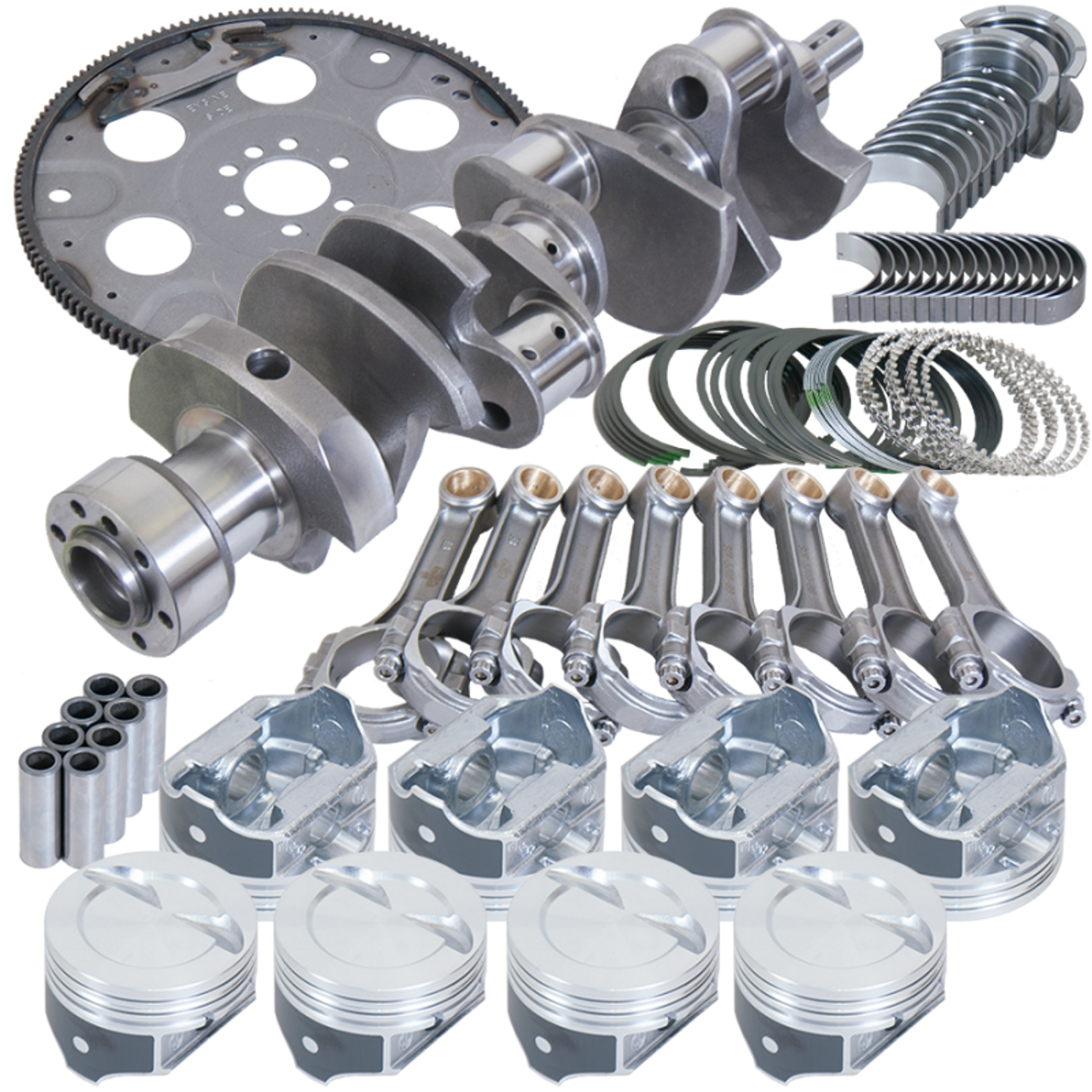 Eagle Chevy LT1350 1Pc 3.750in Crank 5.700in I-Beam 4.060in Pistons 153 Tooth FP Balanced Assembly - B13504L06053