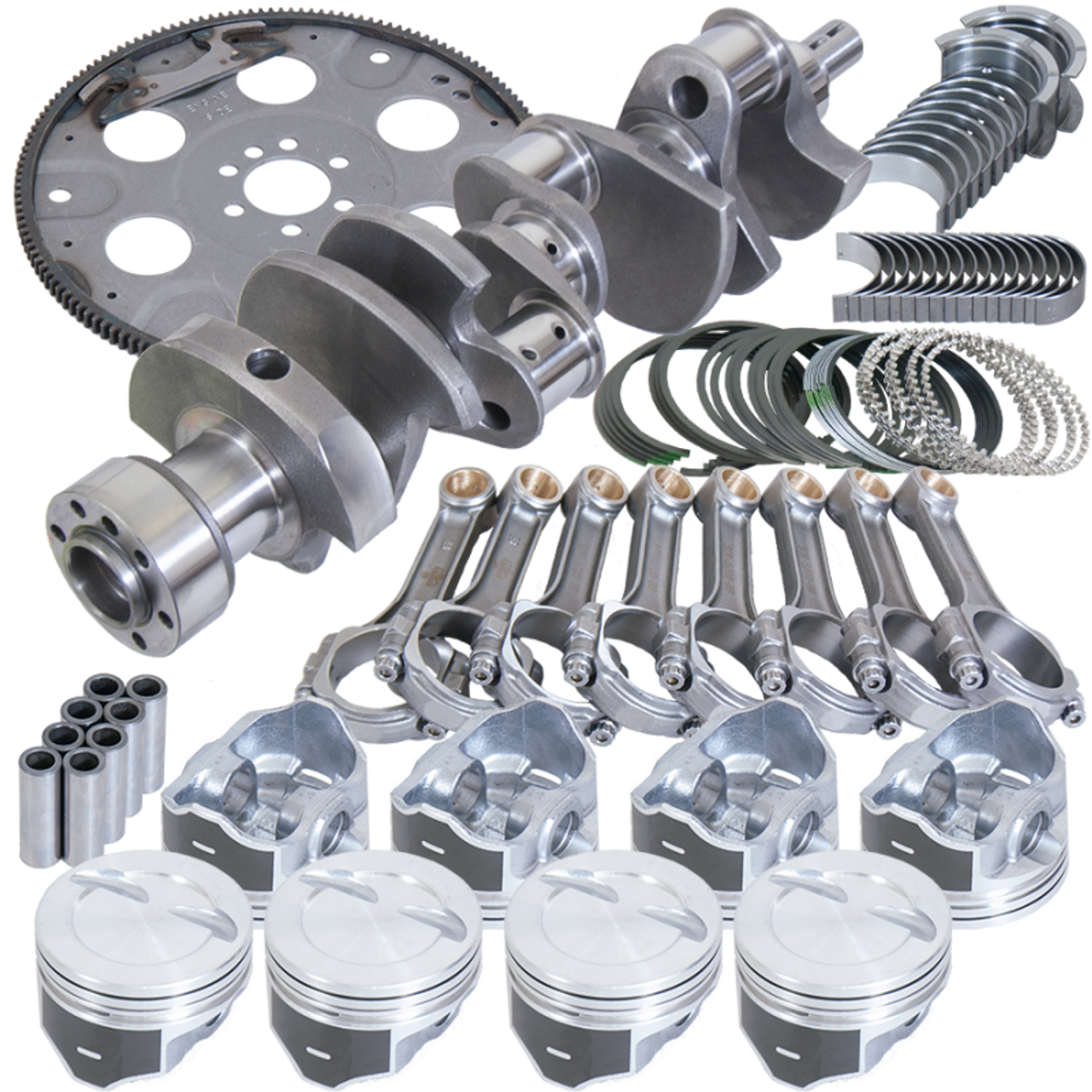 Eagle Chevy LT1350 1Pc 3.750in Crank 5.700in I-Beam 4.060in Pistons 153 Tooth FP Balanced Assembly - B13504L06053