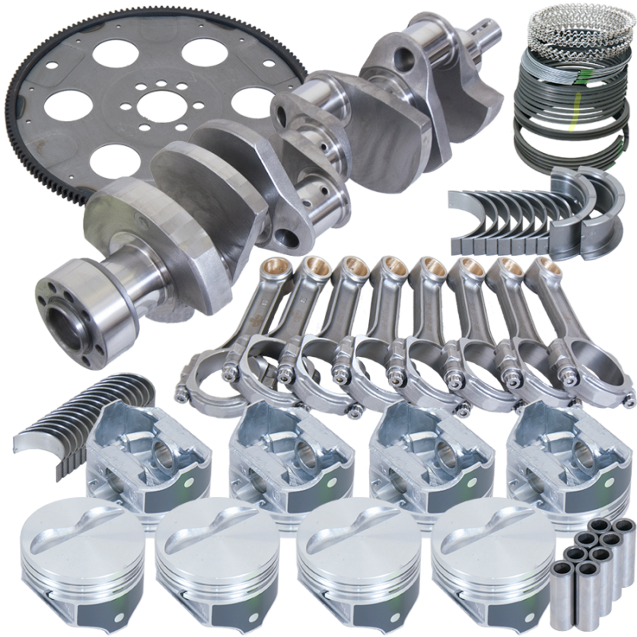 Eagle Chevrolet SBC 1pc Seal 383ci Balanced Rotating Assembly Kit w/168 Tooth Flexplate - B15504L03068
