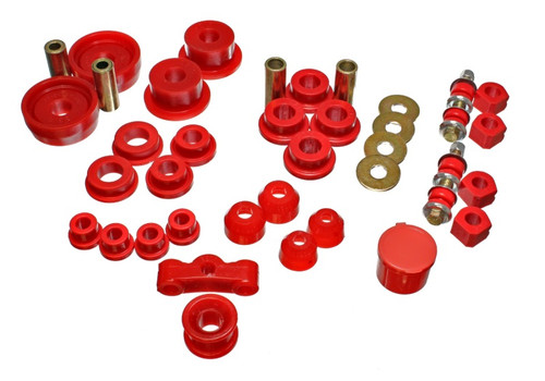 Energy Suspension 84-87 Honda Civic/CRX Red Hyper-Flex Master Bushing Set - 16.18101R