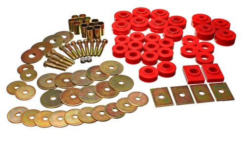 Energy 64-67 Buick Century/Regal/Grand National/Skylark/Special Red Body Mount Set - 3.4155R