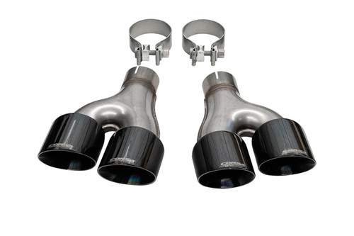 Corsa 2011-2021 Jeep Grand Cherokee Twin 2.5in Inlet / 4in Outlet Black PVD Pro-Series Tip Kit - 14068BLK