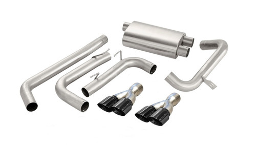 Corsa 1998-2002 Chevrolet Camaro Convertible Z28 5.7L V8 LS1 Black Tip Sport Cat-Back Exhaust - 14143BLK