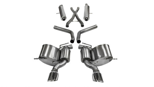 Corsa 2012-2013 Jeep Grand Cherokee 6.4L V8 Polished Sport Cat-Back Exhaust - 14466