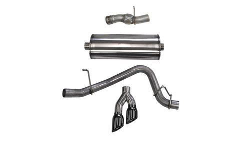 Corsa 2015-2020 GMC Yukon Denali 6.2L V8 Single Side Exit Cat-Back Exhaust w/ Polished Black Tips - 14826BLK