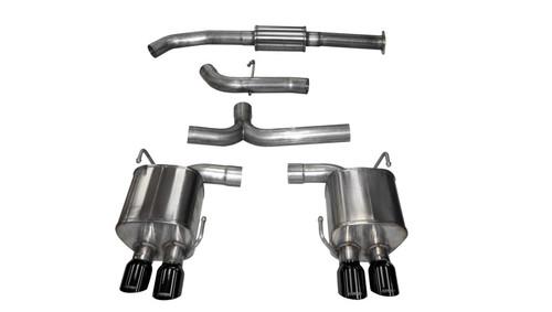 Corsa 2015-2021 Subaru WRX Cat Back Exhaust Black Quad 3.5in Tips *Sport* - 14857BLK