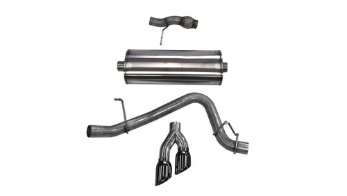 Corsa 2015-2020 ack Exhaust Sport 3in Single Side Twin Black 4in Tips 2015 Chevy Tahoe/GMC Yukon - 14859BLK