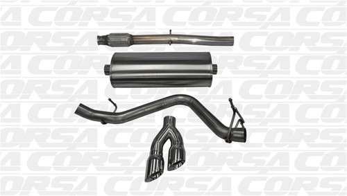 Corsa 14-19 GMC Sierra/Chevy Silv 1500 Crew Cab/Std. Bed 5.3L V8 Polished  Single Side CBExhaust - 14874