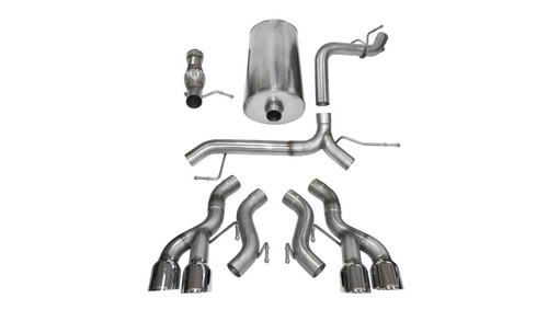 Corsa 2012-2014 Cadillac Escalade DUB 6.2L V8 Polished Sport Cat-Back Exhaust - 14886
