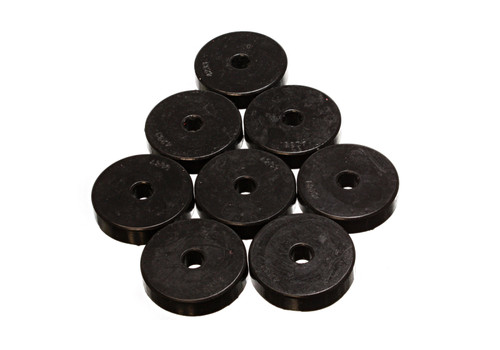Energy Suspension Polyurethane Pad Set - 2 9/32in OD x 7/16in Hole ID x 1/2in Height - Round Black - 9.9528G