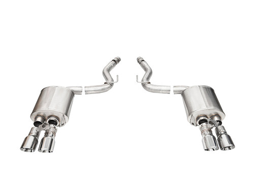 Corsa Sport Valved Axleback Exhaust / Slash Cut Polished Tips - 2024+ S650 Mustang GT