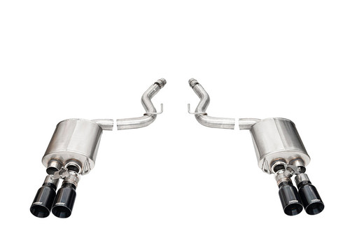 Corsa Sport Valved Axleback Exhaust / Straight Cut Black PVD Tips - 2024+ S650 Mustang GT