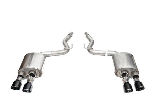 Corsa Sport Valved Axleback Exhaust / Slash Cut Black PVD Tips - 2024+ S650 Mustang Dark Horse