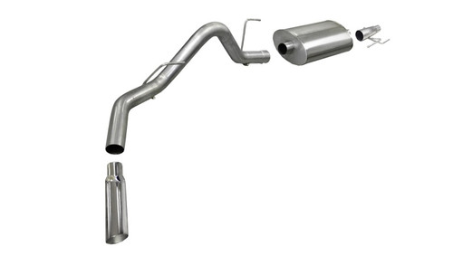 Corsa 2011-2014 -13 Ford F-150 EcoBoost 3.5L V6 Polished Sport Cat-Back Exhaust - 24392