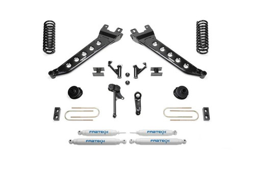 Fabtech 13-18 Ram 3500 4WD 5in Radius Arm Kit w/Perf Shks - K3144