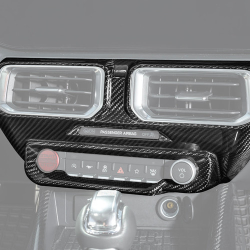 EOS Single Screen Interior Center Console Cover - 2024+ Ford Mustang S650 (VENT-1144-BKCF)