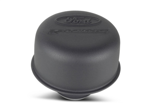Ford Racing Black Crinkle Finish Breather Cap w/ Ford Racing Logo - Twist Type - 302-216