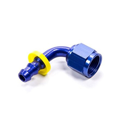 Fragola -10AN Nut x -8AN 90 Degree Push-Lite Hose End For Fuel Cell Conversion - Blue - 209110