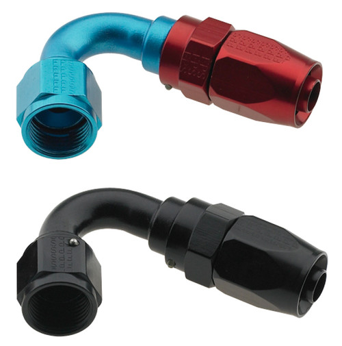 Fragola -4AN x 120 Degree Pro-Flow Hose End - Blue/Red - 231204