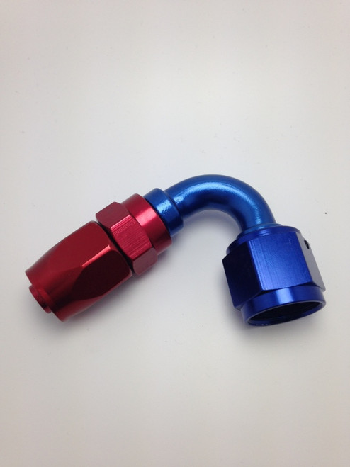Fragola -12AN x 120 Degree Pro-Flow Hose End - Blue/Red - 231212