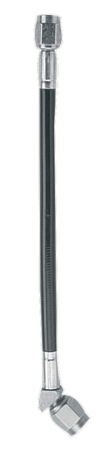 Fragola -3AN Black Covered Assembly Straight x 45 Degree 22in - 342022