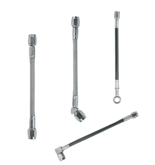 Fragola -3AN Black Covered Straight x 7/16 BJO 14in - 352014