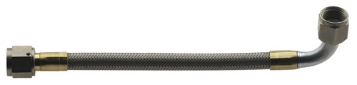 Fragola -6AN Hose Assembly Straight x 90 Degree Steel Nut 30in - 372030