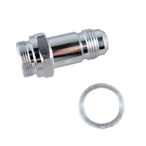Fragola -6AN x 9/16-24 Male Adapter-Holley - Chrome - 491951-CH