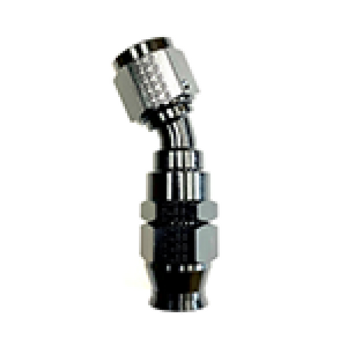 Fragola -6AN Real Street x 30 Degree 3/8 EFI Quick Disconnect Hose End Black - 683006B-6QD