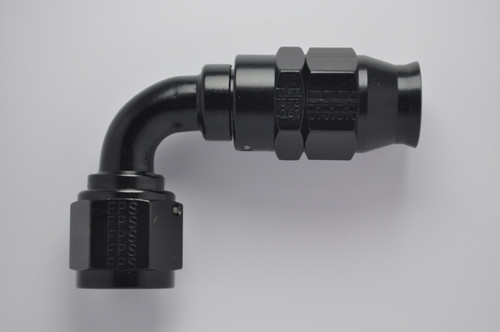 Fragola -8AN Real Street x 90 Degree Hose End Black For PTFE Hose - 689008-BL
