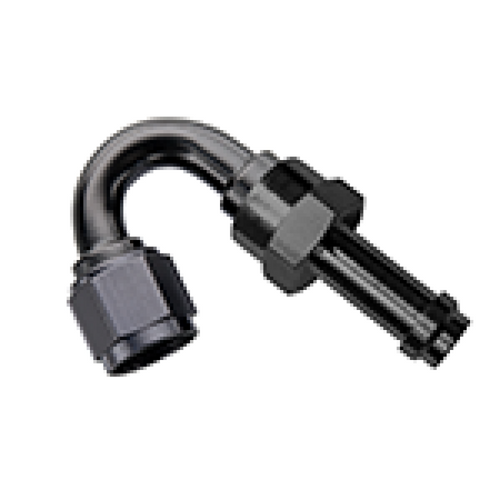 Fragola -6AN 150 Degree EZ Street Hose End Black - 751506-BL