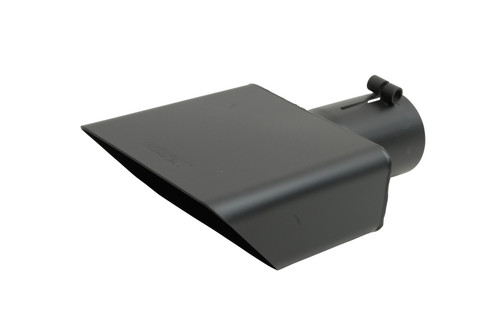 Gibson Rectangle Sport Tip - Right - 6x2.75in OD/2.5in Inlet/6in Length - Black Ceramic - 500365-B