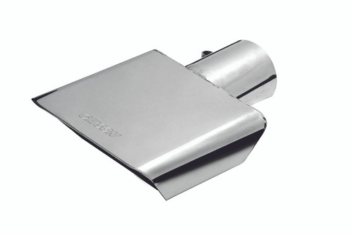 Gibson Rectangle Sport Tip - Center - 6x2.75in OD/2.5in Inlet/9.5in Length - Stainless - 500432