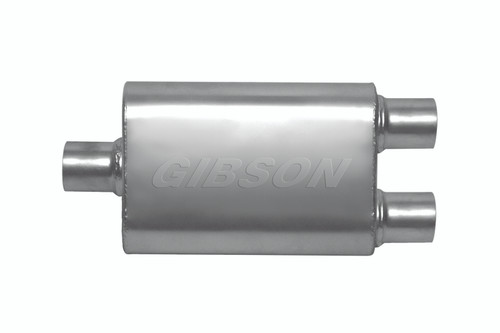Gibson CFT Superflow Center/Dual Oval Muffler - 4x9x13in/3in Inlet/2.5in Outlet - Stainless - 55182S