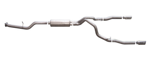 Gibson 07-09 Chevrolet Silverado 2500 HD LT 6.0L 2.25in Cat-Back Dual Split Exhaust - Stainless - 65620
