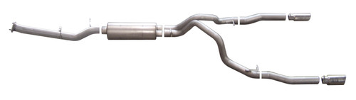 Gibson 07-10 Chevrolet Silverado 2500 HD LT 6.0L 2.25in Cat-Back Dual Split Exhaust - Stainless - 65631