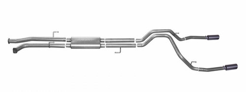 Gibson 08-13 Toyota Tundra Base 5.7L 2.5in Cat-Back Dual Split Exhaust - Black Elite - 67402B