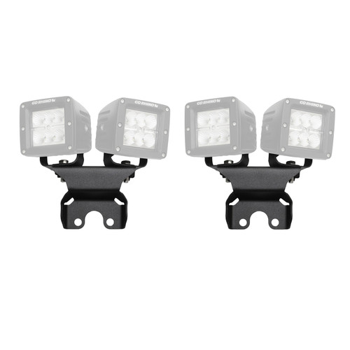 Go Rhino 18-20 Jeep Wrangler JL/JLU Light Mount - One or Two 3in Cubes - 599502T