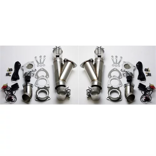 Granatelli 3.0in Stainless Steel Electronic Dual Exhaust Cutout w/Slip Fit & Band Clamp - 302530K