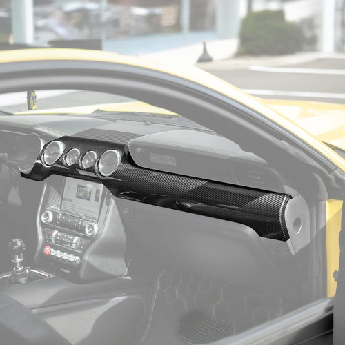 EOS Interior Dashboard Panel Trim 4 Hole - 15-23 Ford Mustang S550 (VENT-1139-BKCF)