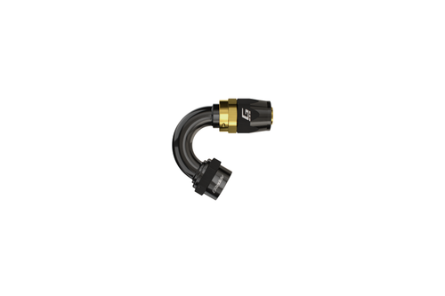 GReddy AN04 45 DEGREE HOSE END SWIVEL BLACK/GOLD ANODIZED - 12800445 Photo - Primary