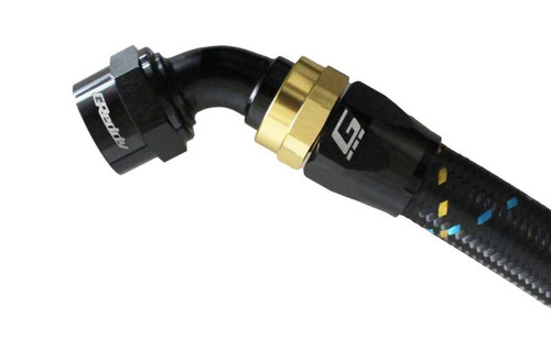 GReddy AN12 60 DEGREE HOSE END SWIVEL BLACK/GOLD ANODIZED - 12801260 Photo - Primary