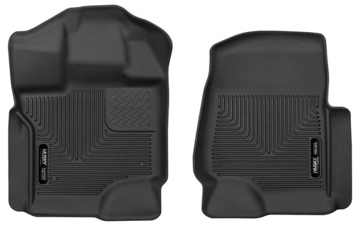 Husky Liners 15-23 Ford F-150 Super/Super Crew Cab WeatherBeater Black Front Floor Liners - 18361