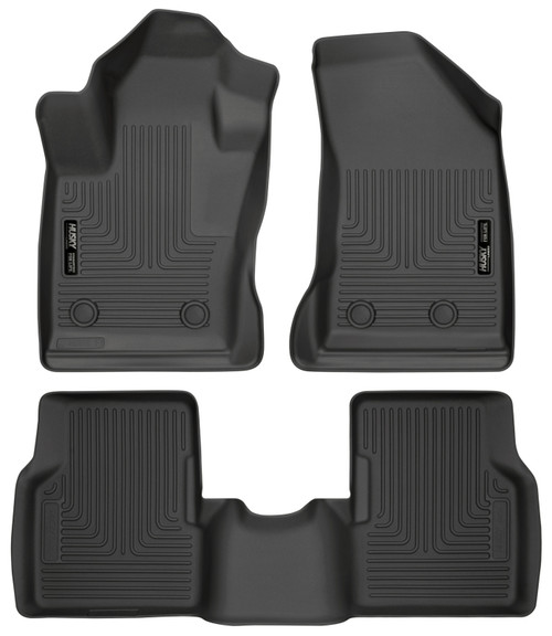 Husky Liners 2017 Jeep Compass Weatherbeater Black Front & 2nd Seat Floor Liners - 95681